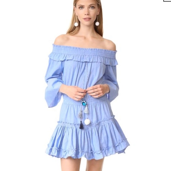 Misa Los Angeles Dresses & Skirts - Misa Los Angeles Masha Off Shoulder Chambray Dress Blue Size Large
